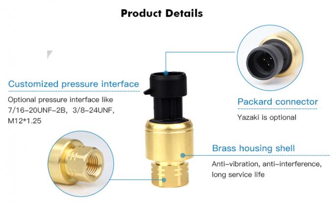 RPT233S 0 ~ 20MPa Packard Yazaki 1%FS Cảm biến áp suất gốm cho hệ thống HAVC 0