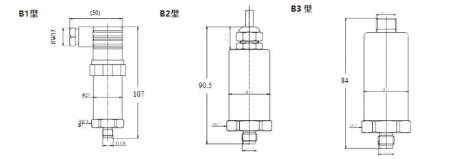 Phạm vi áp suất 0-600bar Cảm biến áp suất dầu silicon khuếch tán RPT202 với đầu ra 0,5-4,5V và Chứng nhận CE RoHS 2