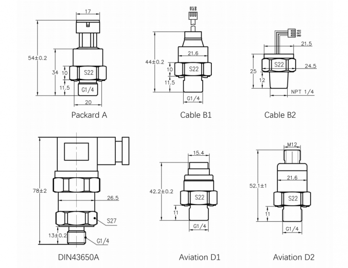 4-20mA tín hiệu đầu ra hiện tại RZP6103B1 Máy truyền áp suất chính xác cao cho kiểm soát và giám sát quy trình công nghiệp 0