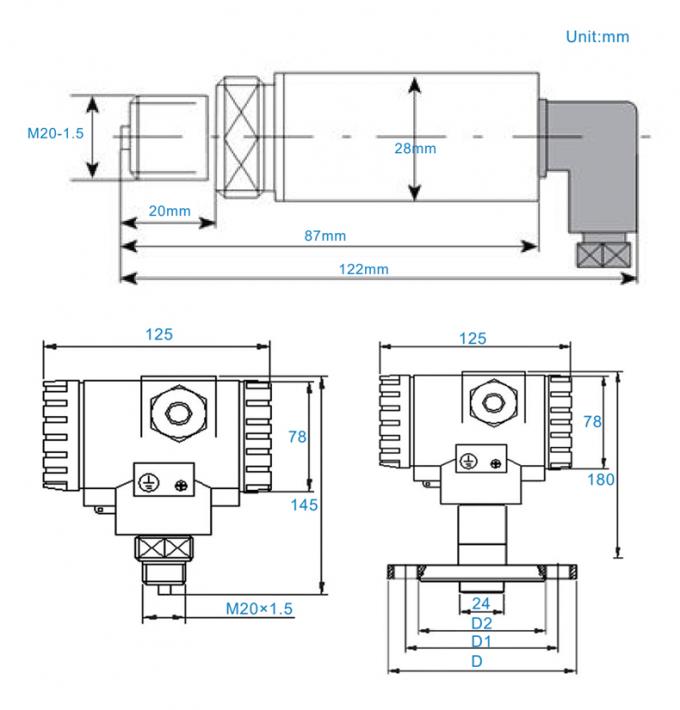 Nhập khẩu bán lẻ cảm biến áp suất thấp 420ma cảm biến áp suất y tế cảm biến áp suất khí 7