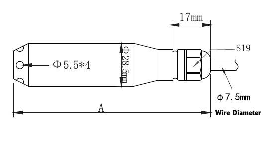 4-20mA Output Submersible Water Level Sensor Probe cho việc lắp đặt dễ dàng và đo chính xác 4