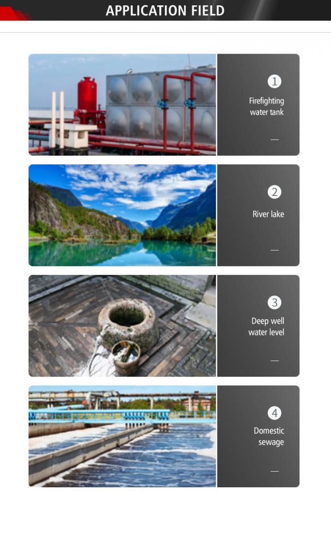 Rujia 4-20ma Bộ cảm biến mức độ chất lỏng chìm Chỉ số truyền dẫn Bộ cảm biến mức độ nước thủy tĩnh cho xử lý nước thải 4